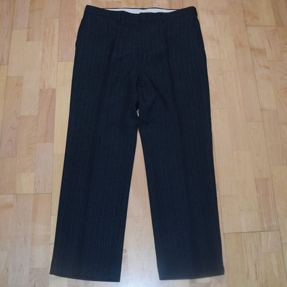 REED ST JAMES Men's Suit Jacket Coat 46L Pants Sz 36 x 30 Gray Pin-Stripe - Picture 6 of 16